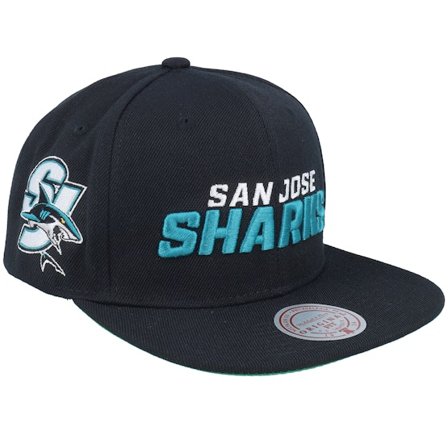 Mitchell & Ness - NHL Noir snapback Casquette - San Jose Sharks Triple Play Black Snapback @ Hatstore