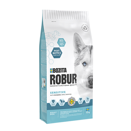 Bozita Robur - Adult Sensitive Reindeer 12kg - Hund - Hundefôr & hundemat - Tørrfôr for hund - ZOO.no
