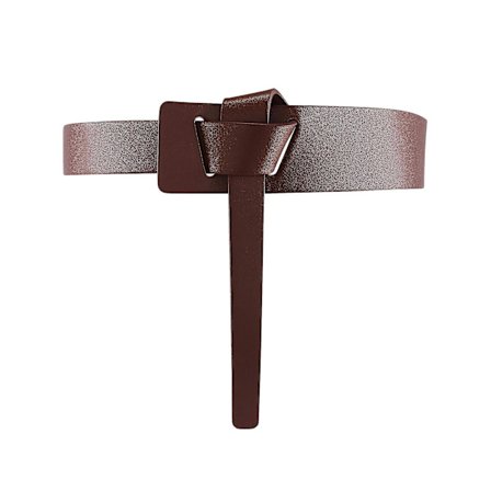 Dammode Läder Knuten Bälten För Klänning Ko Hud Slips PU Läder Bälte Ingen Spänne Tsa Säker Midja Bälte