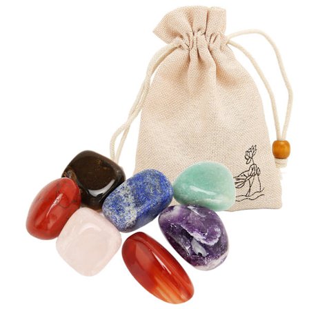 7 kpl Chakra-kiviä, sileä pinta, meditaatio, värikäs, ahdistuksen lievitys, parantavat tasapainottavat kivet