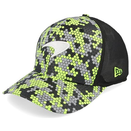 New Era - Motor Black trucker Czapka Z Daszkiem - McLaren F1 24 Singapore 9FIFTY Stretch-Snap Neon Yellow/Black Trucker @ Hatstore