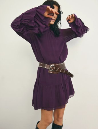 Noella Lavanna Dress - Burgundy - XS