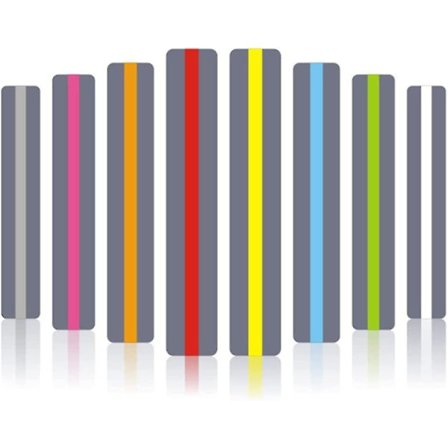 16 stk. læser lineal dysleksi guidet læsestrimmel, farvet fremhævningslæser lineal, sporingslineal til at guide begynder/studerende læsere til at læse