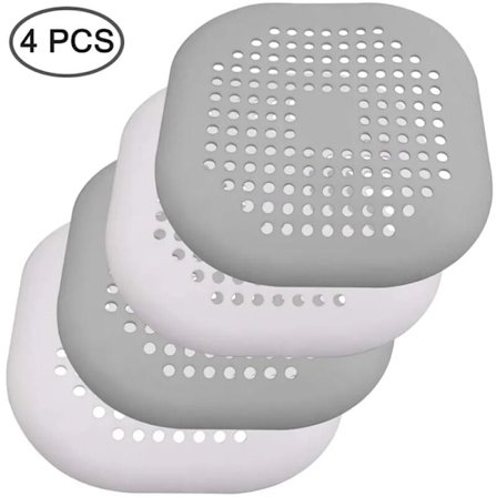 4 stk. silikonesil, brusesil, brusesil, vaskebakkesil, hårstopper til badeværelse, badekar, køkken