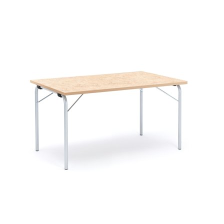 Klapptisch NICKE, 1400x800x720 mm, verzinkt, Linoleum beige