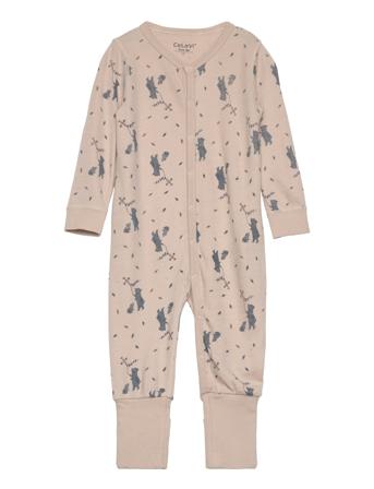 Jumpsuit Ls - Aop Beige CeLaVi