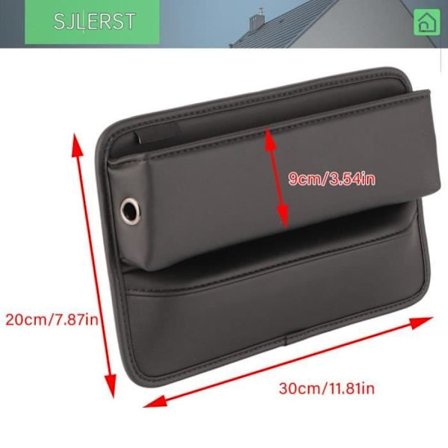 sjlerst Bilsæde Organizer, Motorcykel Sæde Interiør Mellemrums Fyld Organizer, Sort