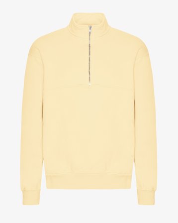 Organic Quarter Zip - Soft Yellow M