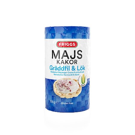 Friggs Majskakor Sour Cream & Onion 125 g, Helse & Madvarer, Snacks, Chips & Kiks