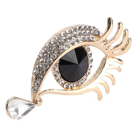 Generisk Crack of the Angel Eye Brosch Strass Brosch Nål Lycka Till Evigt Öga Broscher Nålar Dekorationer Maja Scarves Sjal Clip Guld Svart