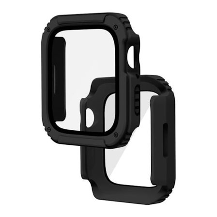 Skyddsintegral av härdat glas för Apple Watch Series 6 / 5 / 4 / SE 44mm svart