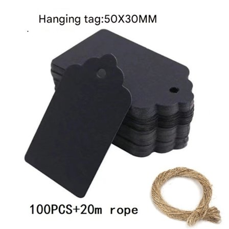 Brune Prislapper med Snøre Kraft Bagasje Etiketter Håndverk Etiketter Papir Gave Etiketter Etiketter 100 stk 5 x 3 cm med Jutegarn DIY for Gaver