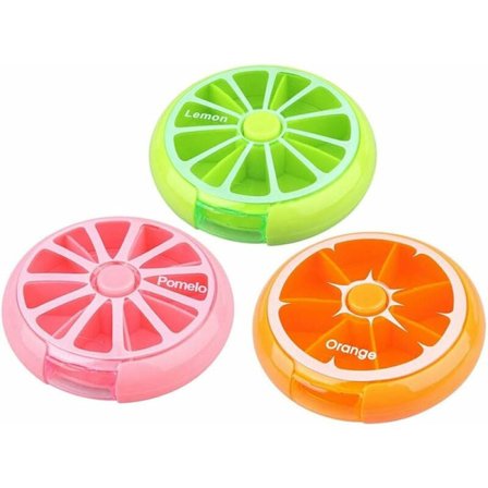 Pieces Daglig pillerorganisatör Rese Plast pillerask Dispenser för medicin och vitaminer