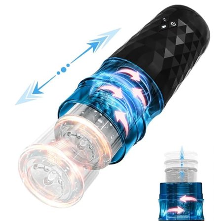 Automatisk hann onani teleskopisk rotasjon vagina onani utstyr sex leker