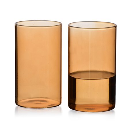 ROMANE 4-pack glas 380ml borosilikatglas i honungston