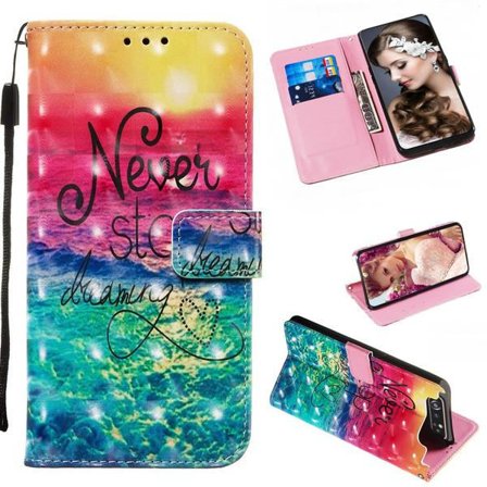 Plånboksfodral Samsung Galaxy A80 – Never Stop Dreaming