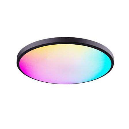 RY-(Til Europa) Smart Loftlampe - Sort Ramme RGB220V-240V Dæmpbar