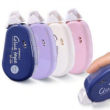 Fyra rullar dubbelhäftande tejp, scrapbookingtejp, lämplig för pyssel, självhäftande tejp, scrapbookingmaterial, skol- och kontorsmaterial, idealisk 