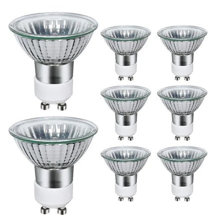 8-pack GU10 Halogenlampor 35W Varmvit 2800K Spotlight