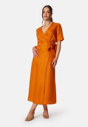 SELECTED FEMME Slfallesandra Ankle Wrap Dress 40 Orange red Mekot Dam