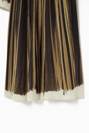 COS Women's Chemisier Con Motivo Trompe-L'œil E Cintura in Beige