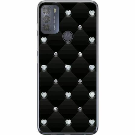 Motorola Moto G50 Mjukt Skal - Bling Heart
