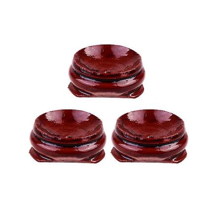 3 kpl Kristallipallo Puinen Jalusta Vintage Näyttöteline Lasipallopidike Diy Kristallipallo Tarvikkeet Koko 3(2.7X1.2cm)