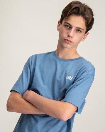 New Balance New Balance Jersey Small Logo Tee Blå T-shirts Kille - Kids Brand Store