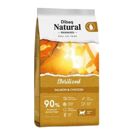 DIBAQ - Cat Natural Moments Sterilized Salmon & Chicken 7kg - Katt - Kattefôr & kattemat - Tørrfôr for katt - ZOO.no