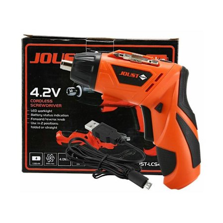 Sladdlös skruvdragare 6 Nm MAX, Sladdlös skruvdragare 3.6V/2000 Mah/230 rpm med 46 tillbehör, 2 LED-lampor, Lätt