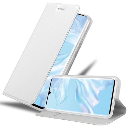 Coque för Huawei P30 PRO Etui i CLASSY ARGENT Housse Case Cover Skydd med magnetisk stängning Plånbok Wallet