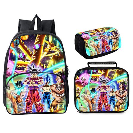 Dragon Ball Student Skolväska Tredelad Set 16 Inch Style 13