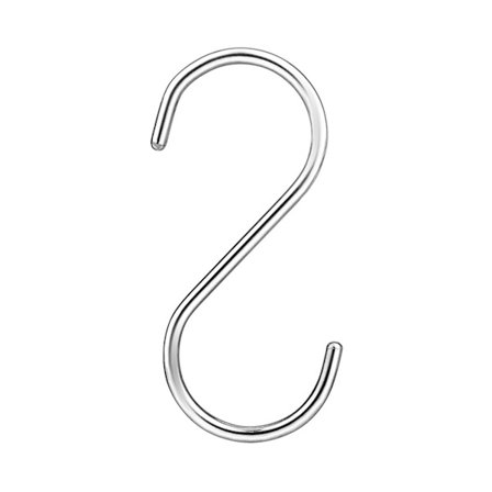 304 ruostumattomasta teräksestä valmistettu S-muotoinen koukku, sopii keittiöön, kylpyhuoneeseen, vaatekaappiin, autotalliin ja työpajaan