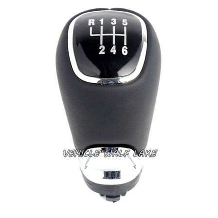 För Skoda Octavia A7 MK3 2013 2014 2015 2016 2017 Bil-Styling 5 / 6 Växlad Bil Växelspaksknopp Med PU Läderdamask - 6 Växlad Knopp