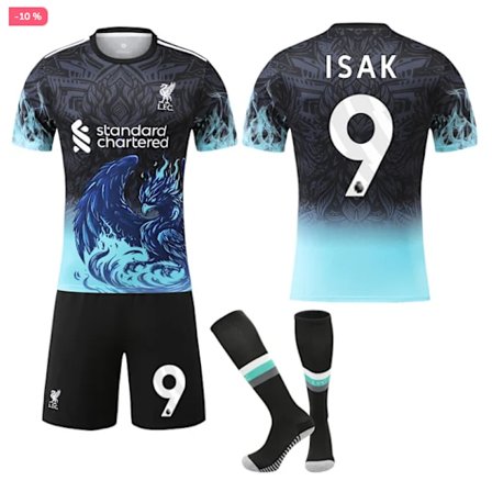 Liverpool Blue Bird Special Edition Trøje 25/26 Nummer 9 Isak[JUN]
