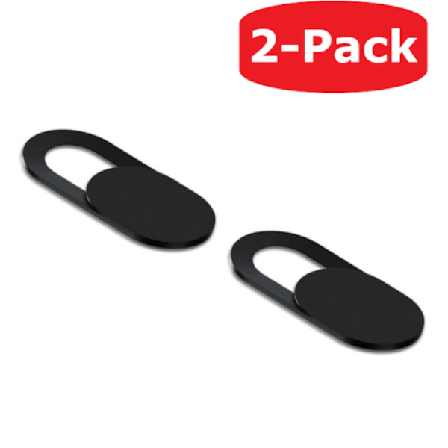 2-pack Webbkameraskydd mot Spioner/Hackare Laptop Svart