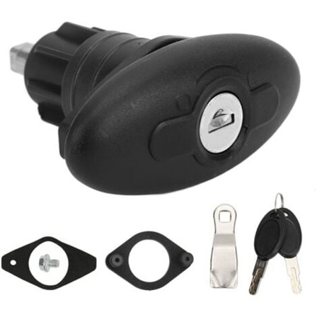 Jiawu RV Kabinedørlås, 30 mm Zinklegering Nylon Oval Kabinedør Kompressionslås til Autocampere Campingvogne Yachts/NC/