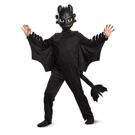 Dragon Toothless Cosplay Kostumer Animekjole Jumpsuits Dinosaur Tandløs Hale Halloween Kostume Kompatibel med Børne Børnetøj Dragt L 125-135cm