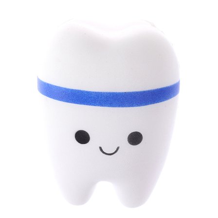 2 st Rainbow Tooth Slow Rising Cartoon Soft Bread Toy