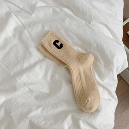 1par Enkla Varma Strumpor På Hösten Och Vintern Hip-hop Mode Så