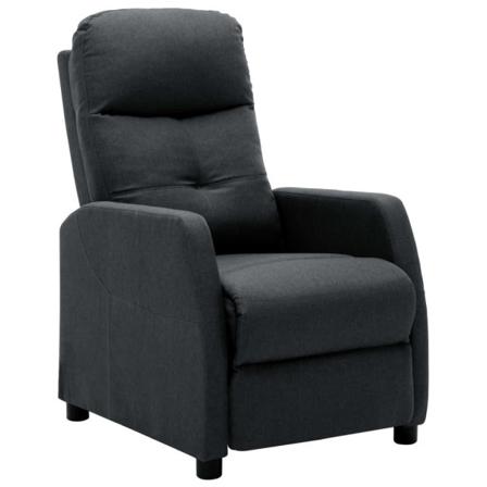 Vidaxl Reclinerfåtölj Mörkgrå Tyg Grå