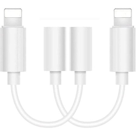 3,5 mm hovedtelefon, adapter øreprop adapter jack 2 stk., nem at bruge, kompatibel med Apple iPhone 11 Pro Max X/xs/max/xr 7/8/8 Plus plug and play(2 