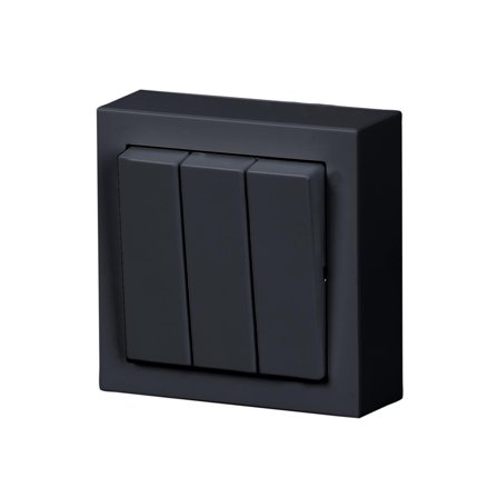 ABB Impressivo Strömbrytare 3x1-pol, utanpåliggande Antracit, Strömbrytare & vägguttag