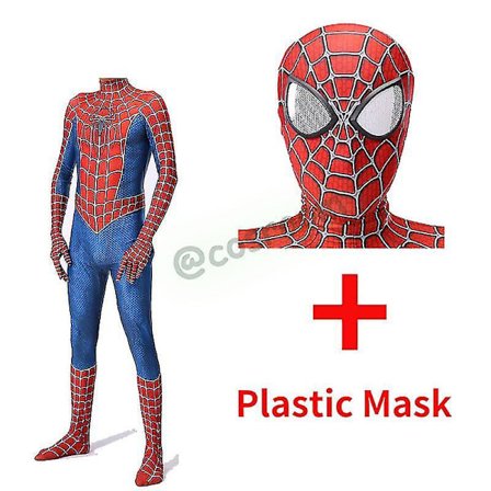 Spiderman Tobey Maguire Kostume Rød Raimi Cosplay Superhelte Jumpsuit Halloween Kostume Karneval Del