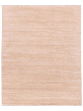 Tapis De Laine Handloom Fringes Rose Clair Grand