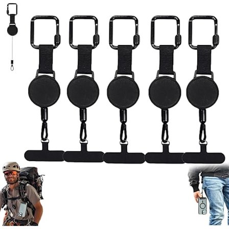 1/2/3/4/5-pakning uttrekkbar tyverisikker telefonstropp, oppgradert lett justerbar telefonholder