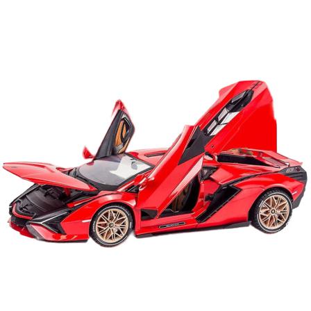 (röd)1:18 Lamborghini Lightning 0837 Sportbilsmodell I Legering