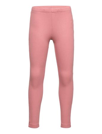 Leggings Rib Basic Leggings Rosa Lindex