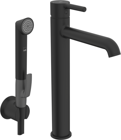Oras Optima 2602FH-33 Blandebatteri med hånddusj, matt svart, Baderom