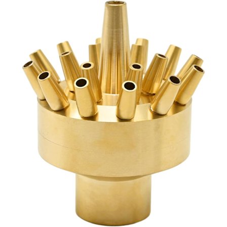 (3-Trinns Modell) 1 Tomme Fontenedyse i Solid Messing - 3-Trinns Vannstrålehode for Dammer, Hager & Plassutstillinger | DN25 Kraftig Utendørsdyse